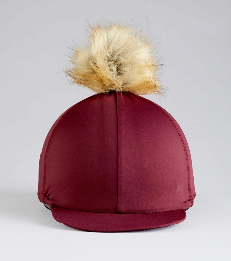 Jersey Hat Silk with Faux Fur Pom Pom