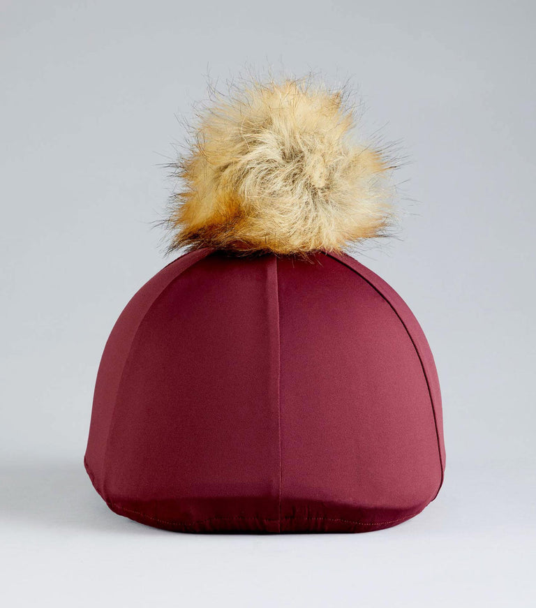 Jersey Hat Silk with Faux Fur Pom Pom