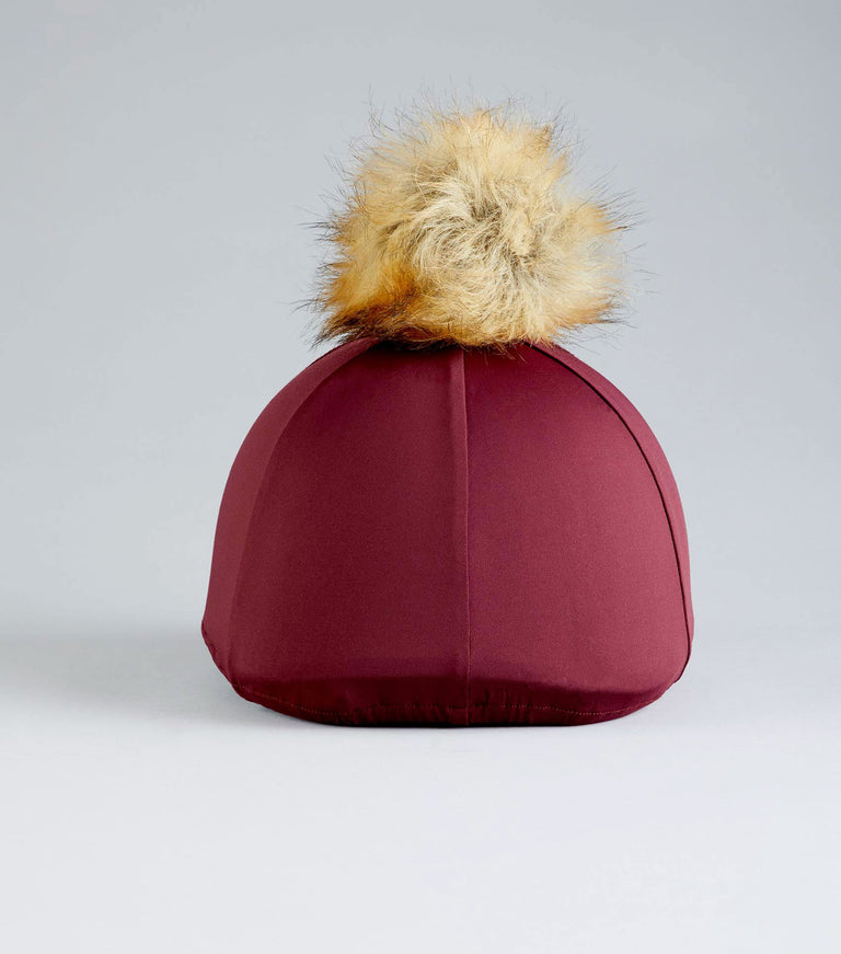 Jersey Hat Silk with Faux Fur Pom Pom