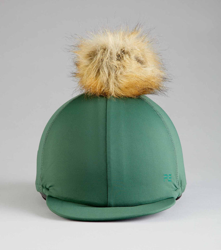Jersey Hat Silk with Faux Fur Pom Pom