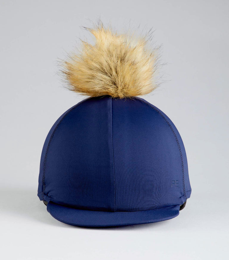 Jersey Hat Silk with Faux Fur Pom Pom