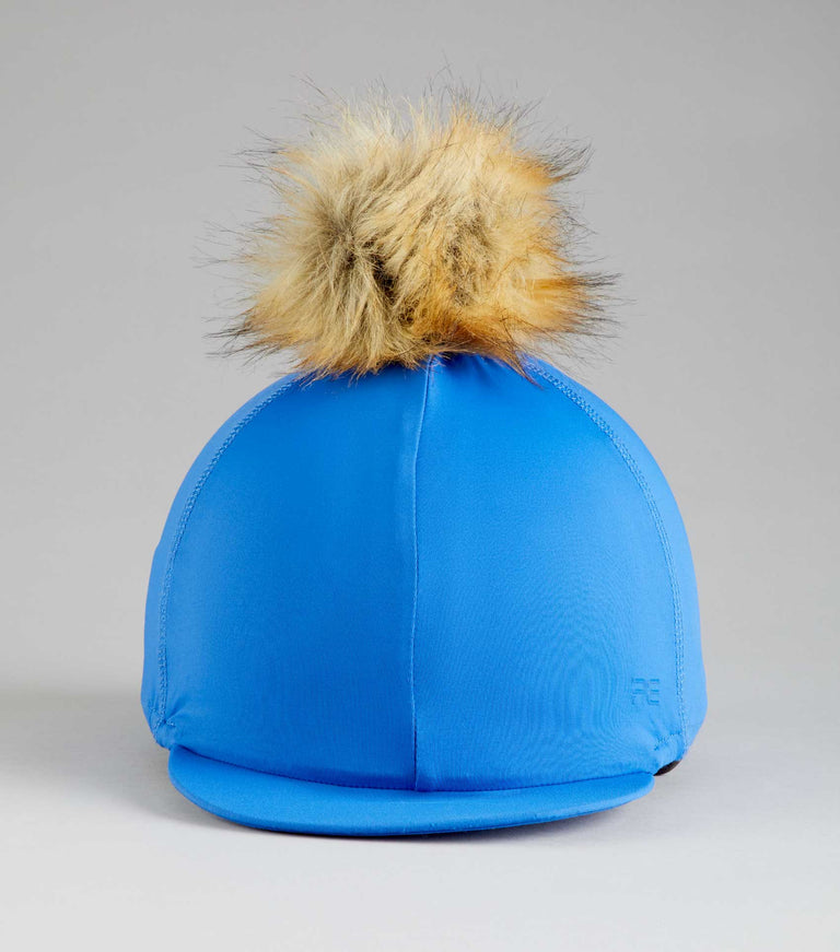 Jersey Hat Silk with Faux Fur Pom Pom