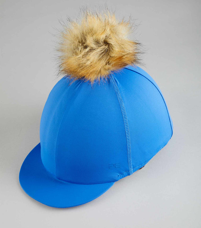 Jersey Hat Silk with Faux Fur Pom Pom