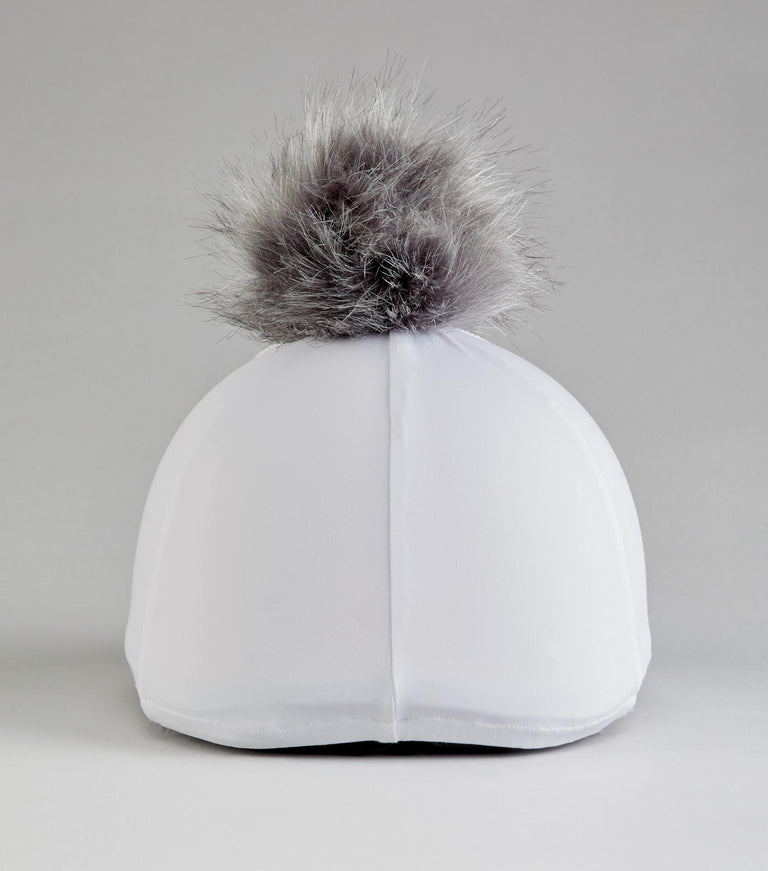 Jersey Hat Silk with Faux Fur Pom Pom