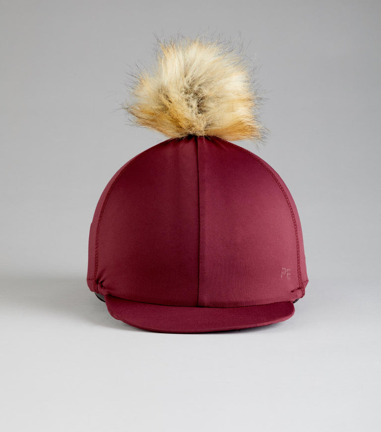 Jersey Hat Silk with Faux Fur Pom Pom