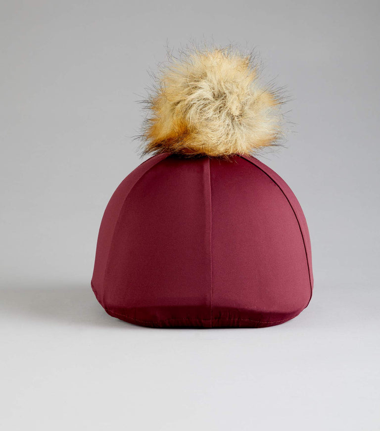 Jersey Hat Silk with Faux Fur Pom Pom
