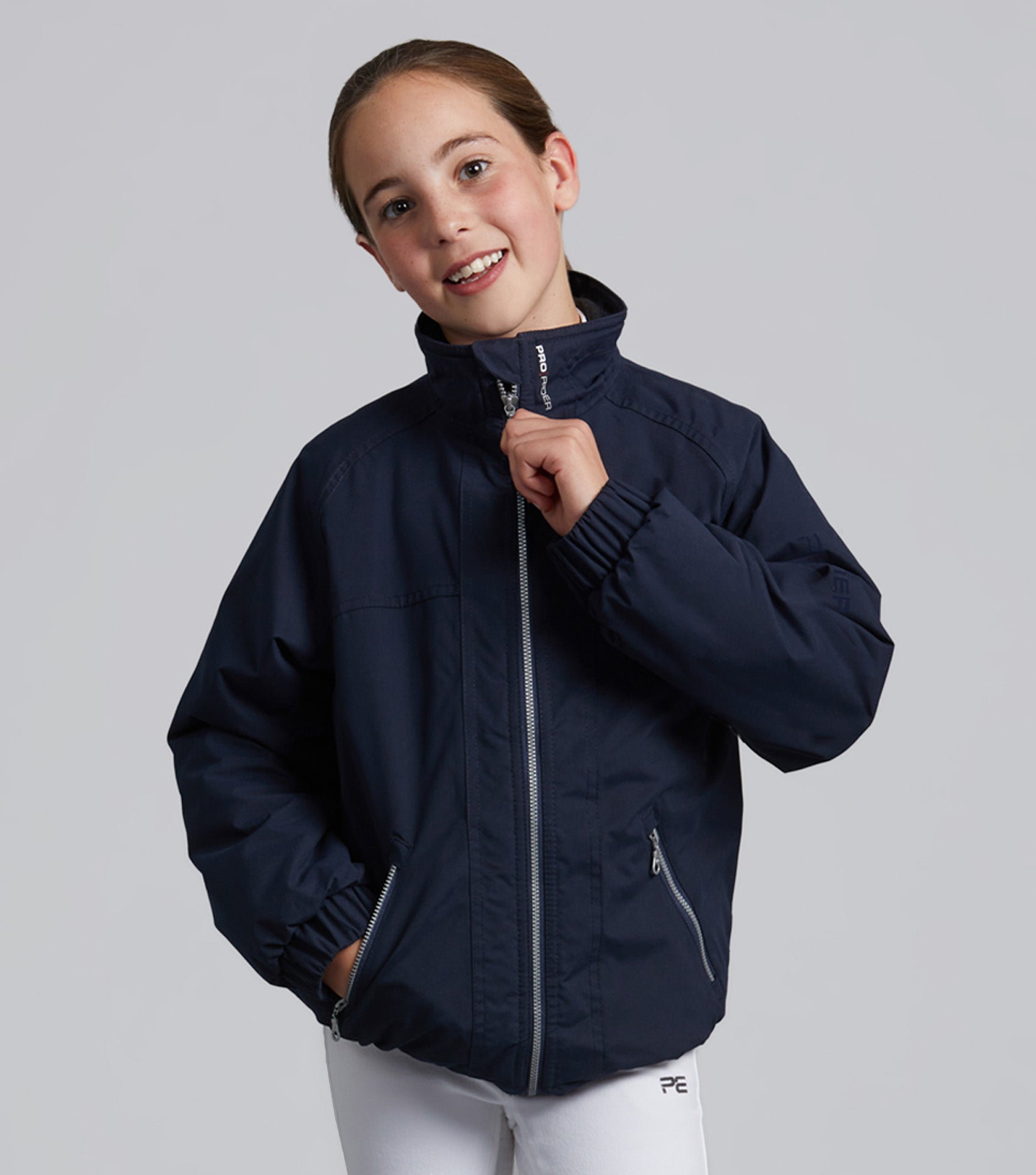 Junior Pro Rider Waterproof Jacket Navy