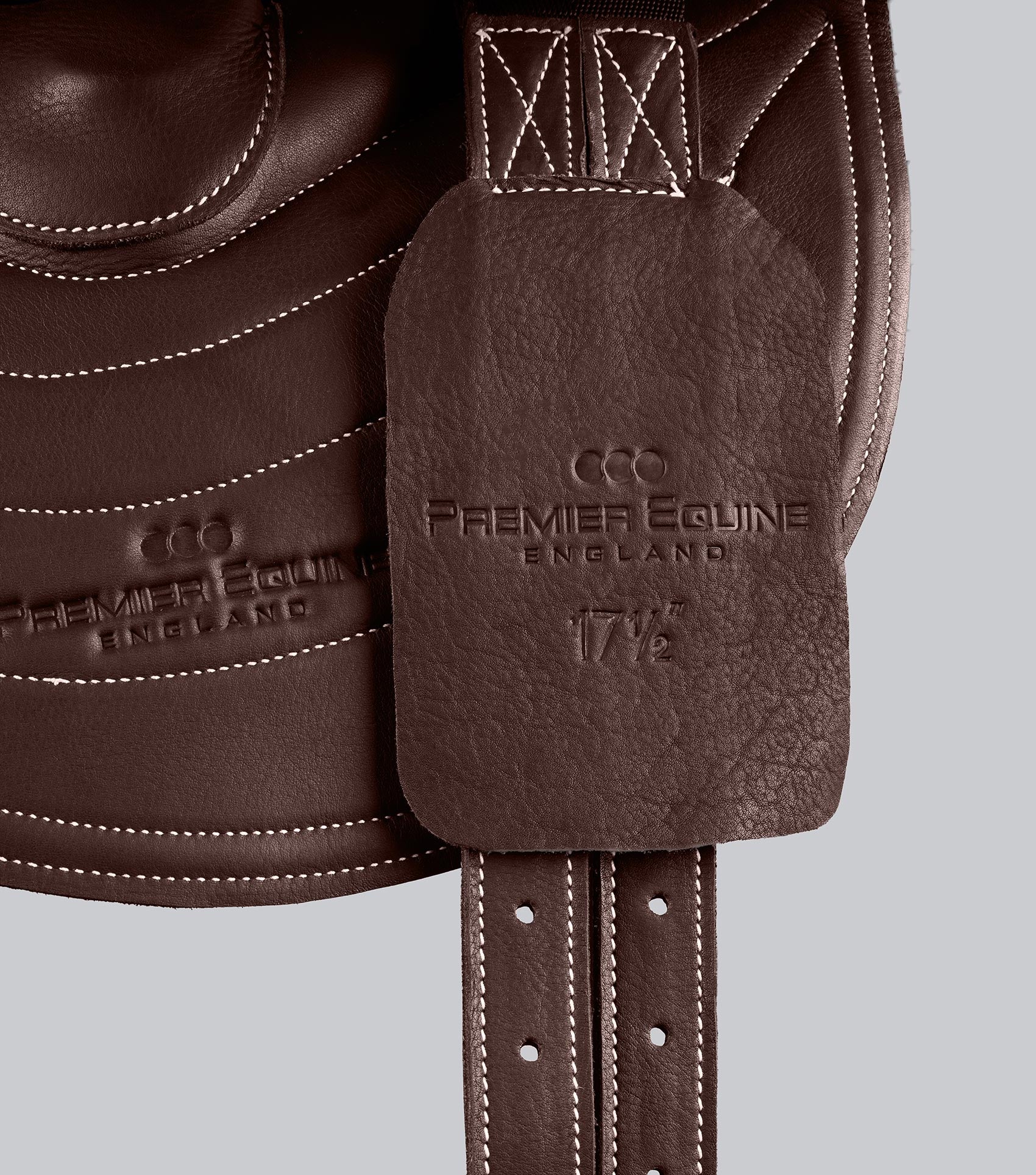 PE Leather Half Tree Exercise Racing Saddle Dark Havana