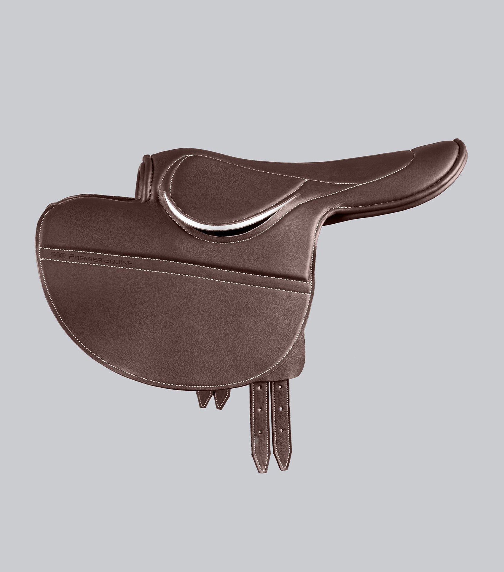 PE Leather Half Tree Exercise Racing Saddle Dark Havana