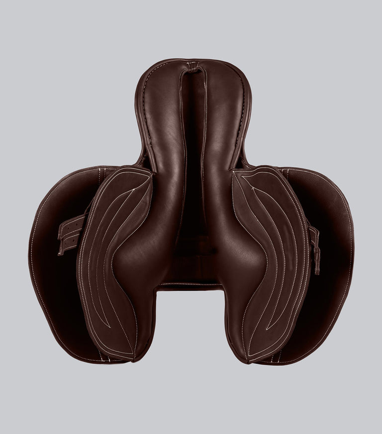 Leather Exercise Racing Saddle Half Tree