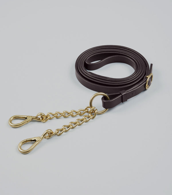 Leather Lead Rein with Chain Coupling