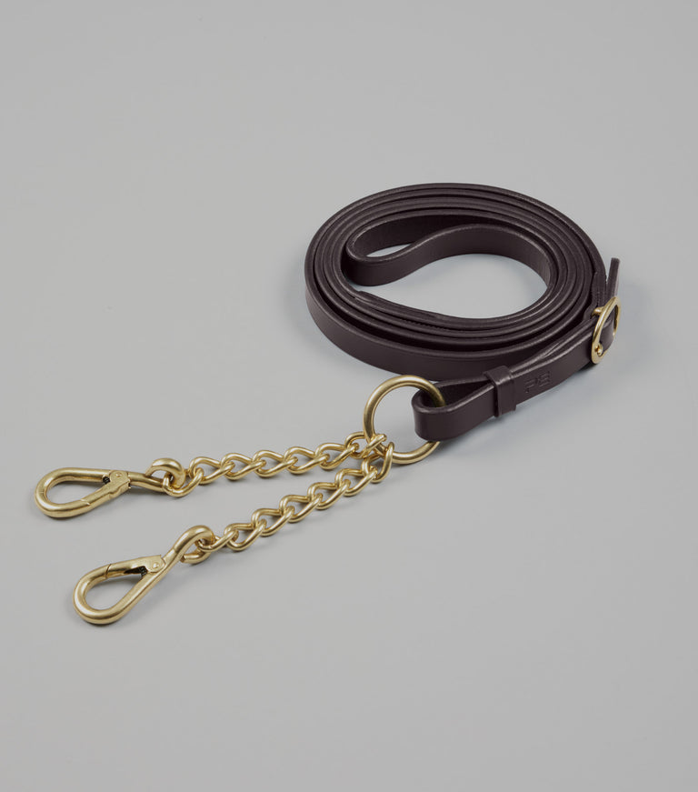 EX DISPLAY - Leather Lead Rein with Chain Coupling