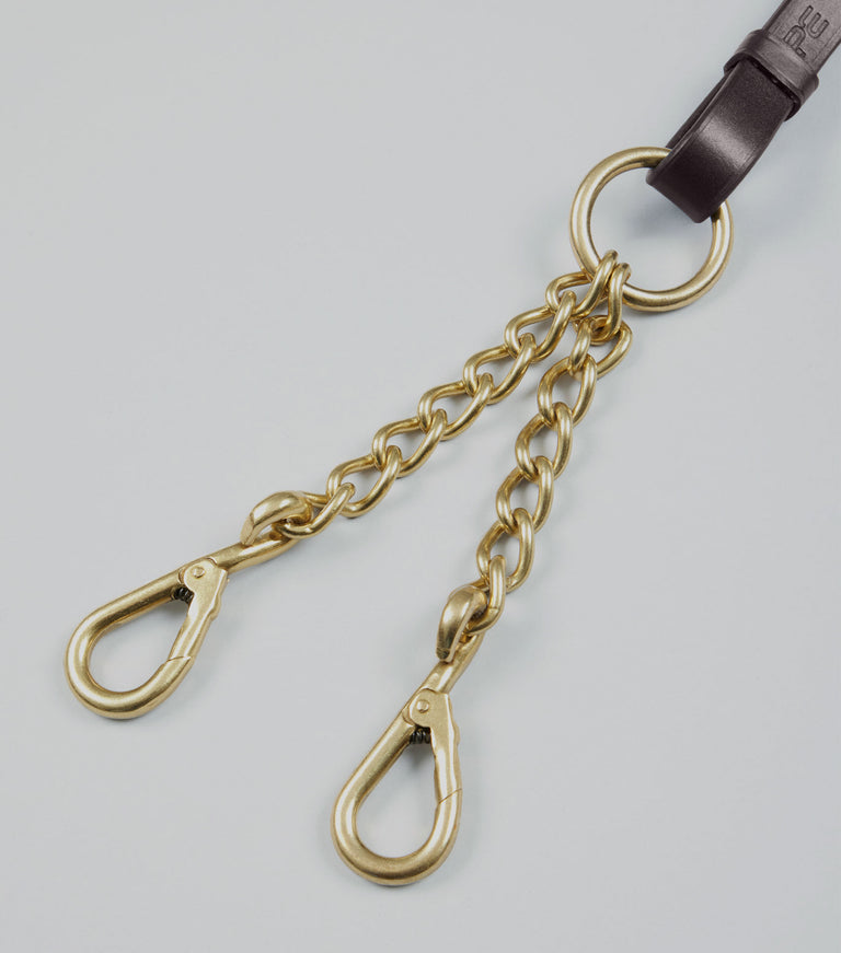 Leather Lead Rein with Chain Coupling