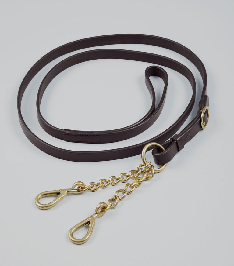 Leather Lead Rein with Chain Coupling