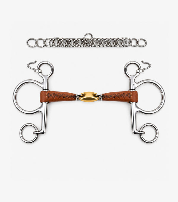Leather Mouth Pelham Short Curb with aurion lozenge