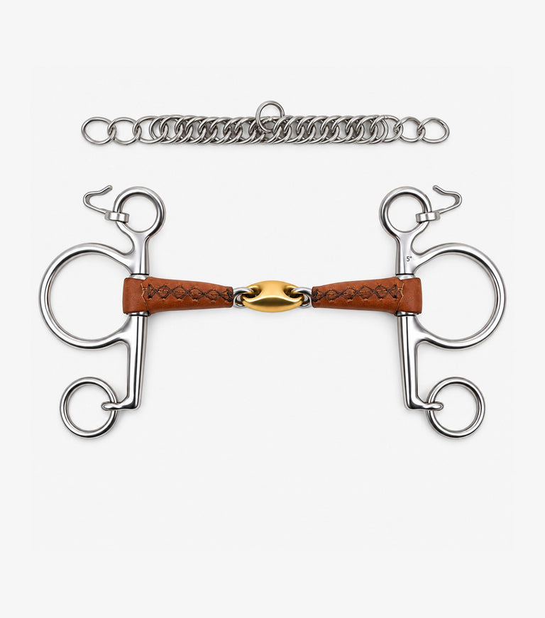 Leather Mouth Pelham Short Curb with aurion lozenge