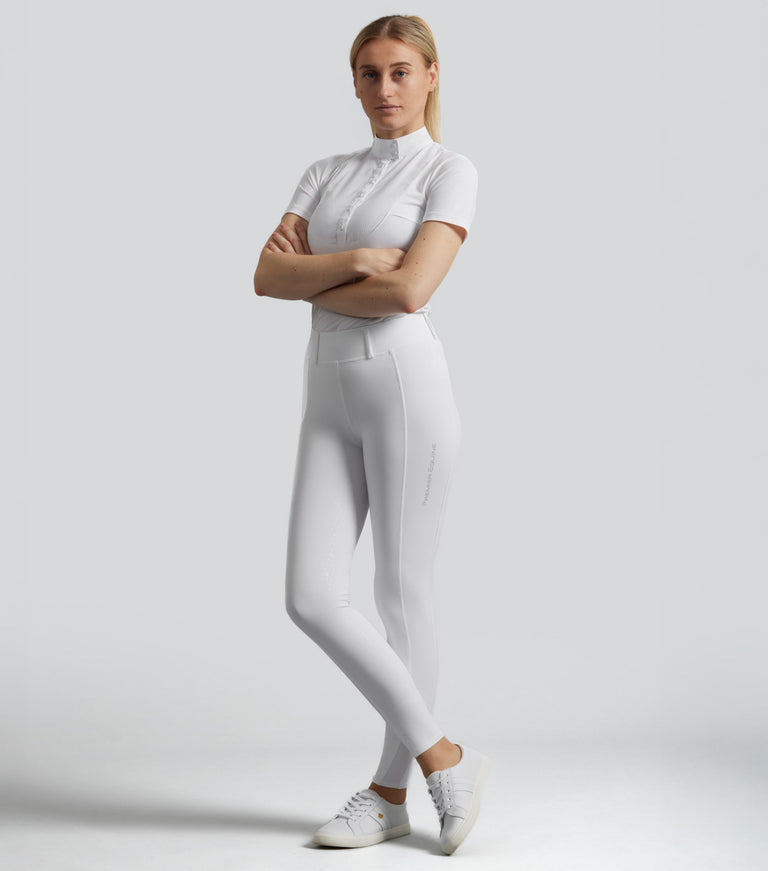 Luceo Ladies Full Seat Competition Riding Tights White