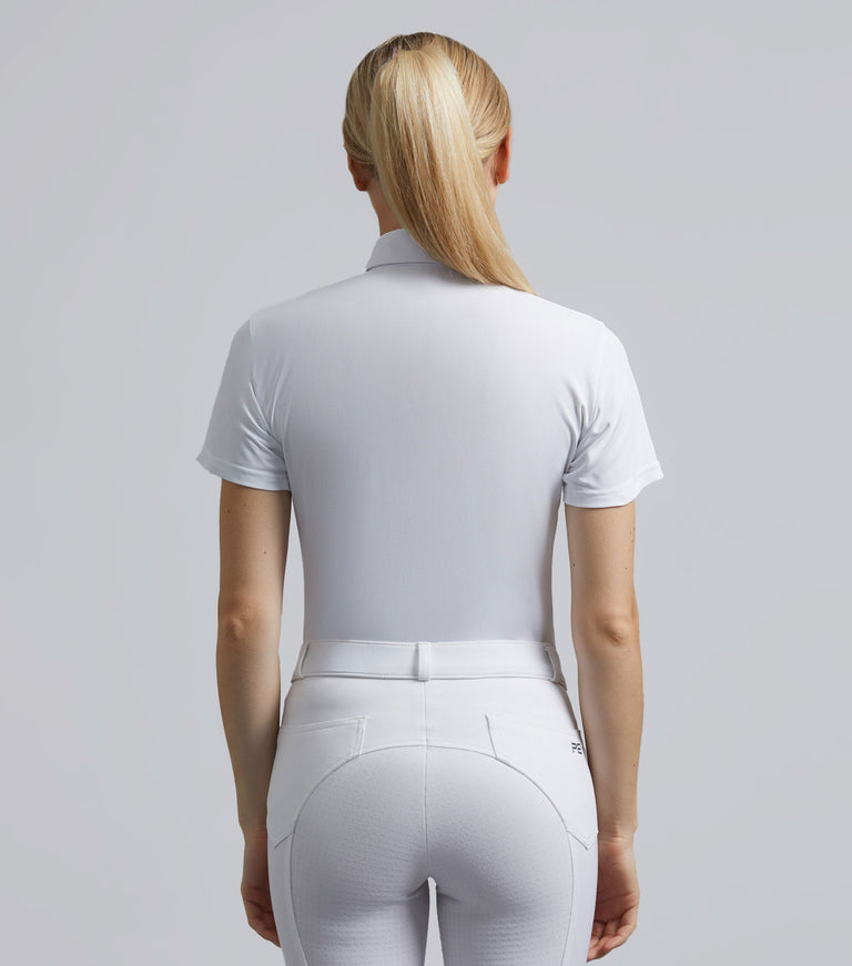 Luciana Ladies Short Sleeve Tie Shirt