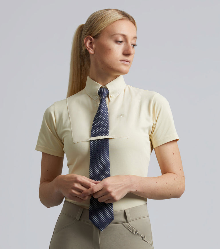 Luciana Ladies Short Sleeve Tie Shirt