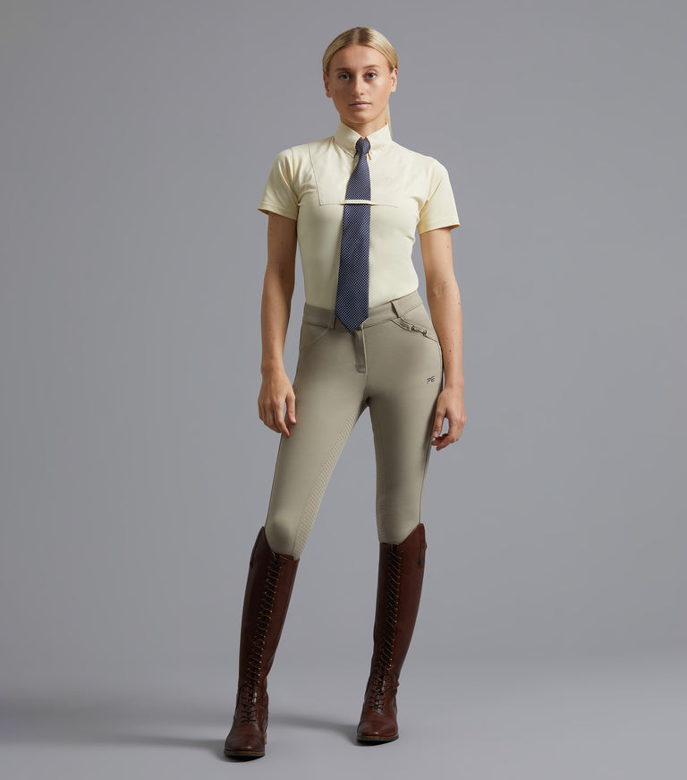 Luciana Ladies Short Sleeve Tie Shirt