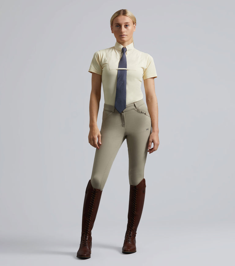 Luciana Ladies Short Sleeve Tie Shirt