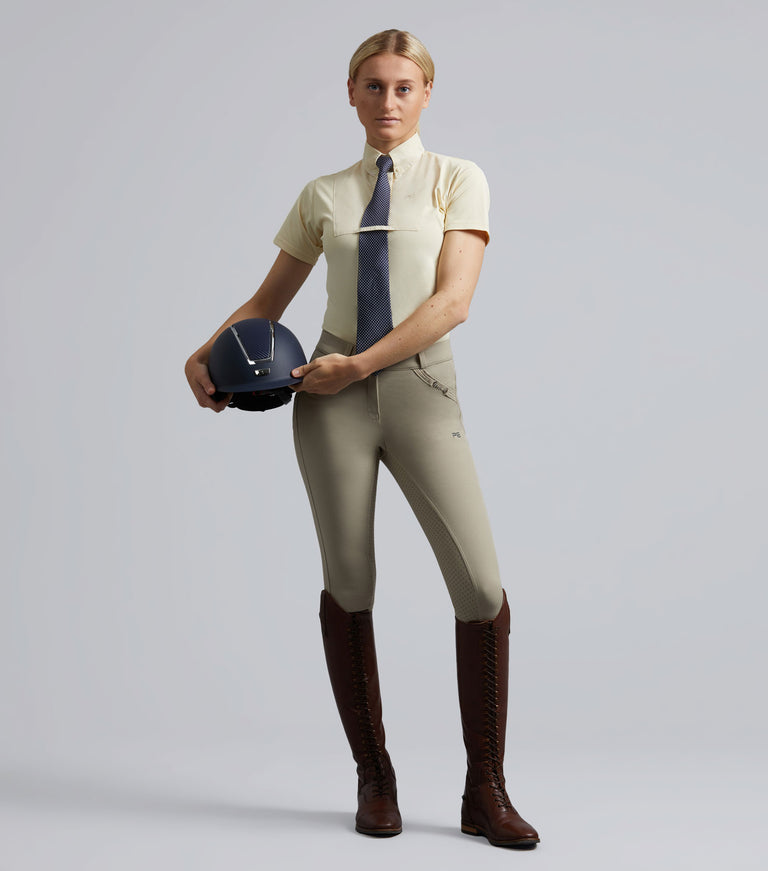 Luciana Ladies Short Sleeve Tie Shirt