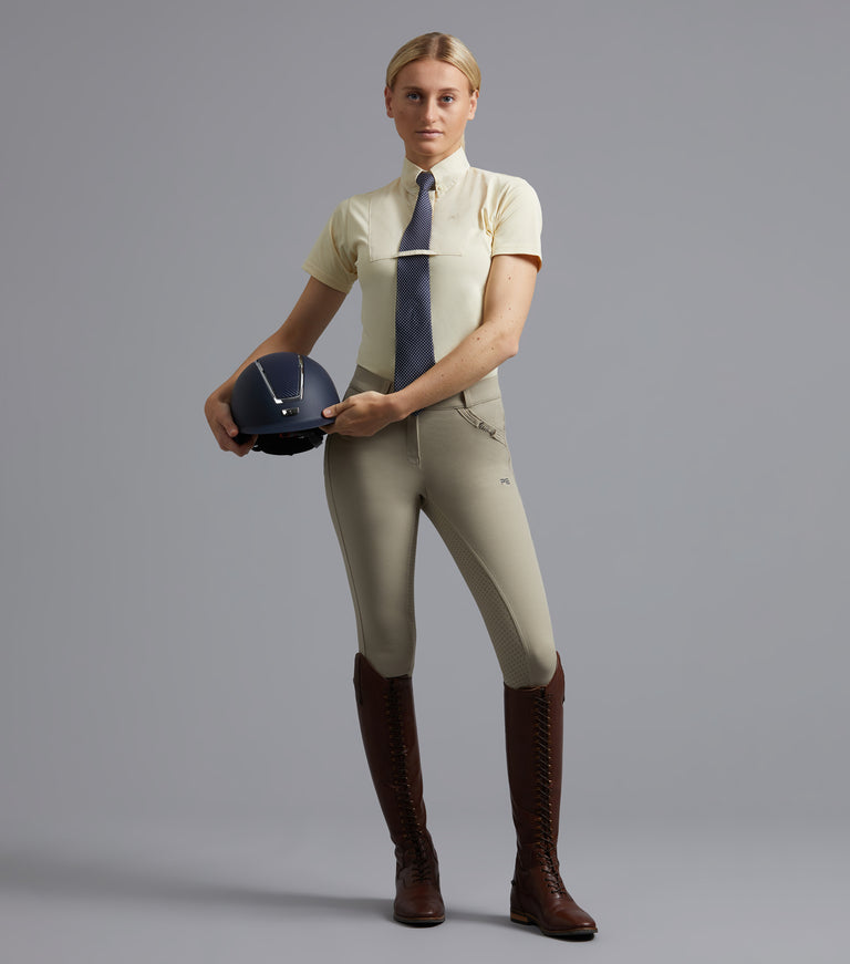 Luciana Ladies Short Sleeve Tie Shirt