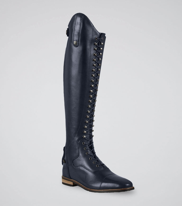 Maurizia Ladies Lace Front Tall Leather Riding Boots