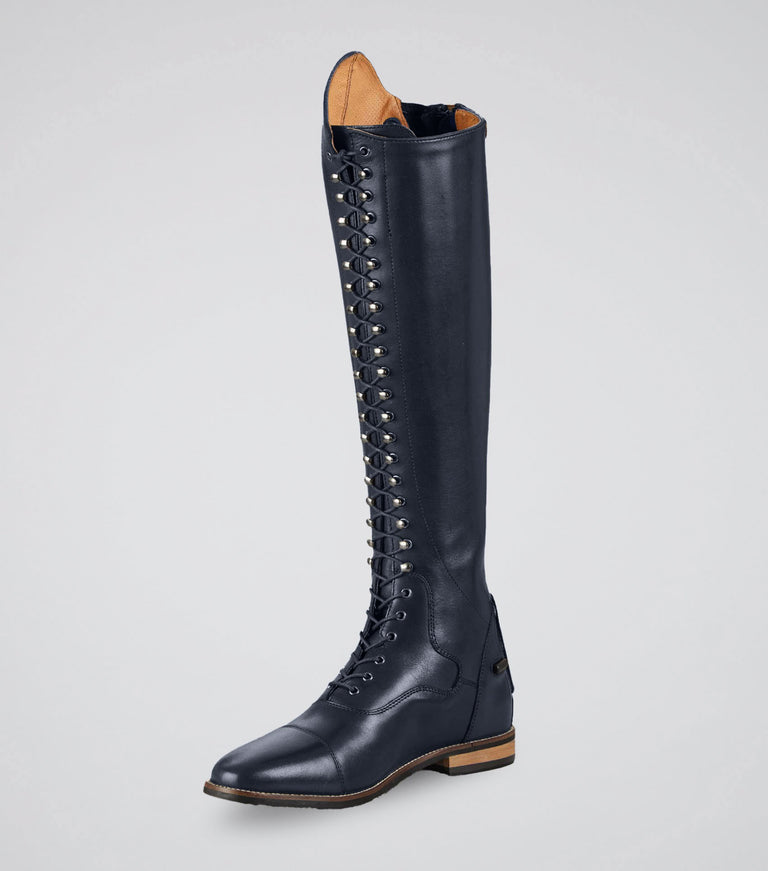 Maurizia Ladies Lace Front Tall Leather Riding Boots