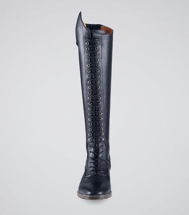 Maurizia Ladies Lace Front Tall Leather Riding Boots