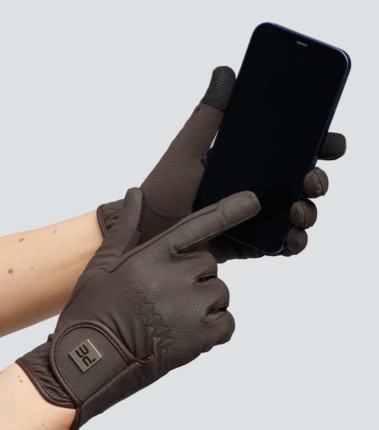 Metaro Ladies Riding Gloves Brown - Main Image