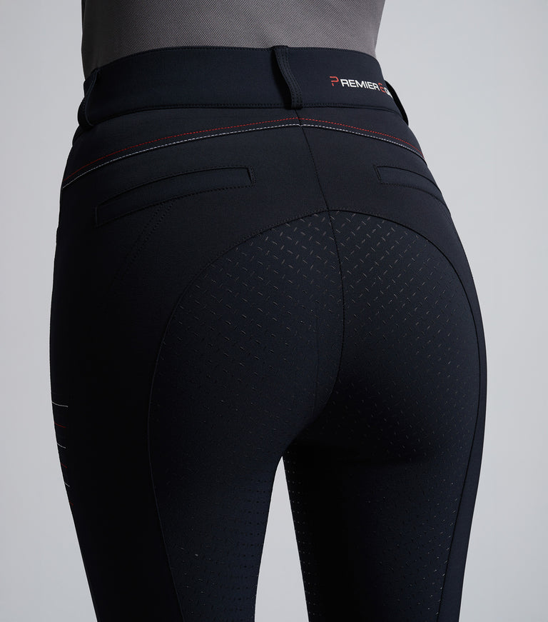 Moneta Ladies Riding Breeches Jet Black