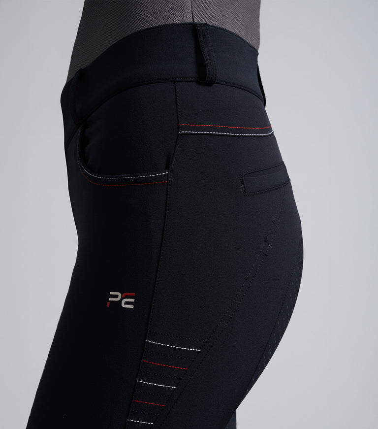 Moneta Ladies Riding Breeches Jet Black