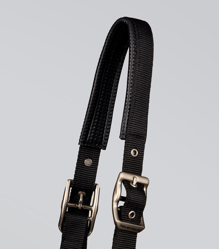 Plain Padded Head Collar with Lead Rope Black
