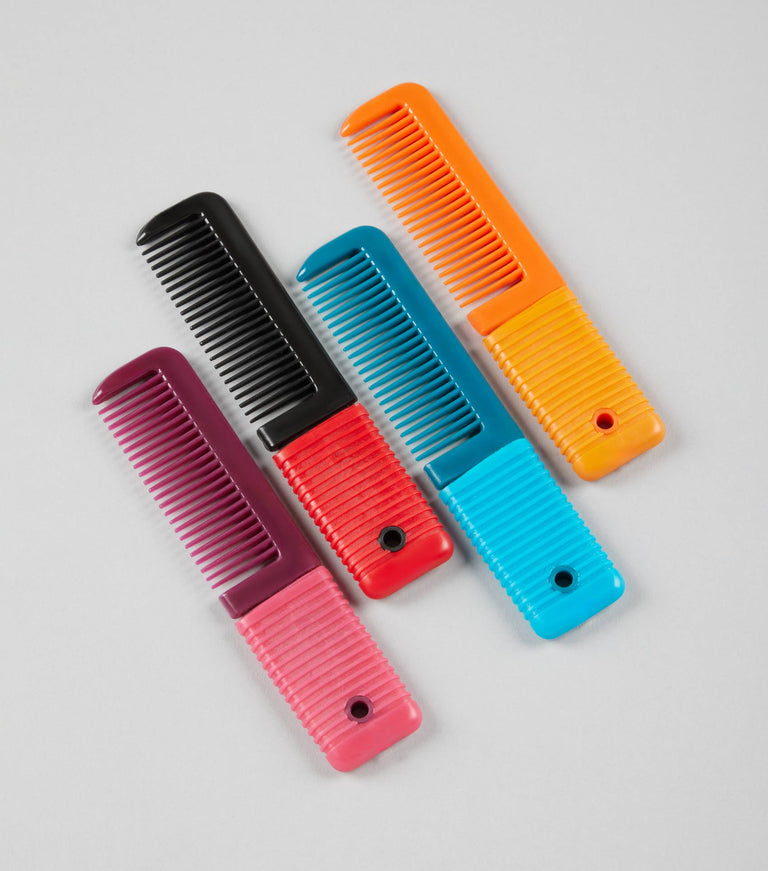 Plastic Mane Comb with Handle - Small