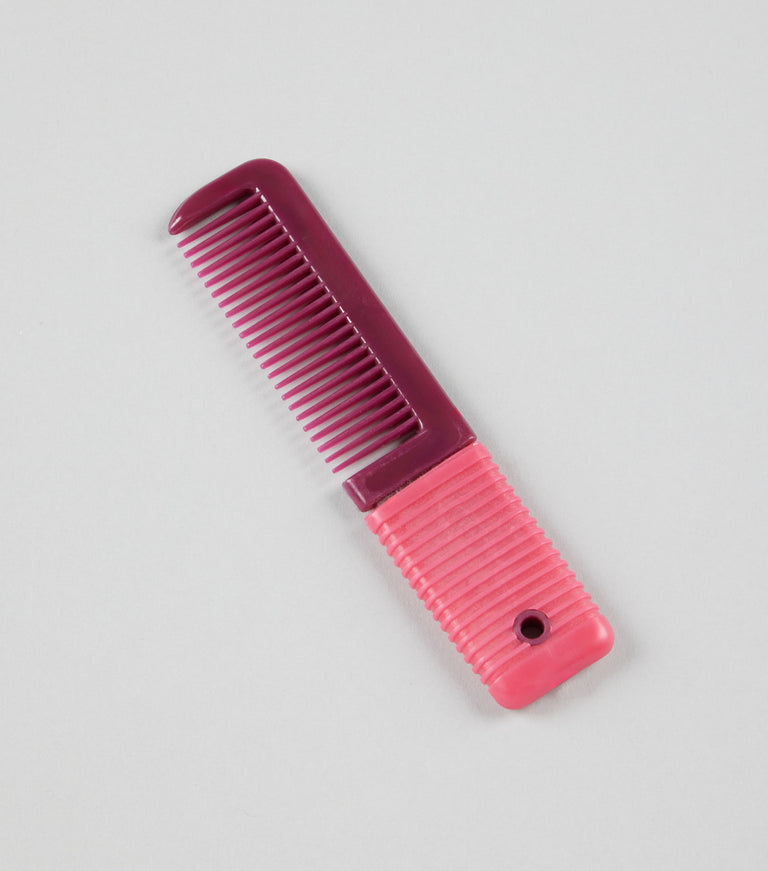 Plastic Mane Comb with Handle - Small
