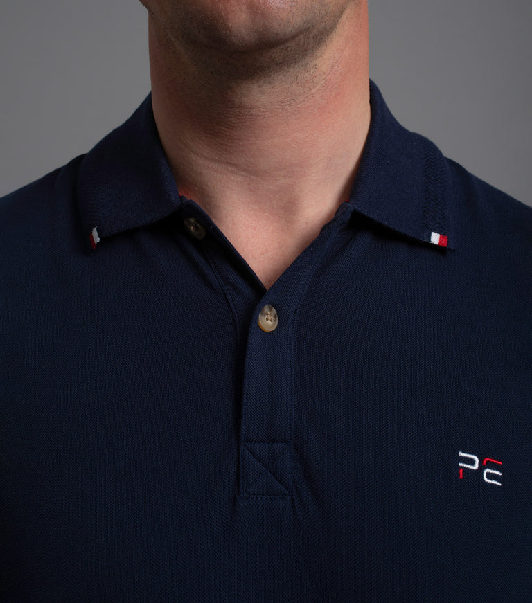 Respiro Men's Riding Polo Shirt Navy Premier Equine Int. Ltd.