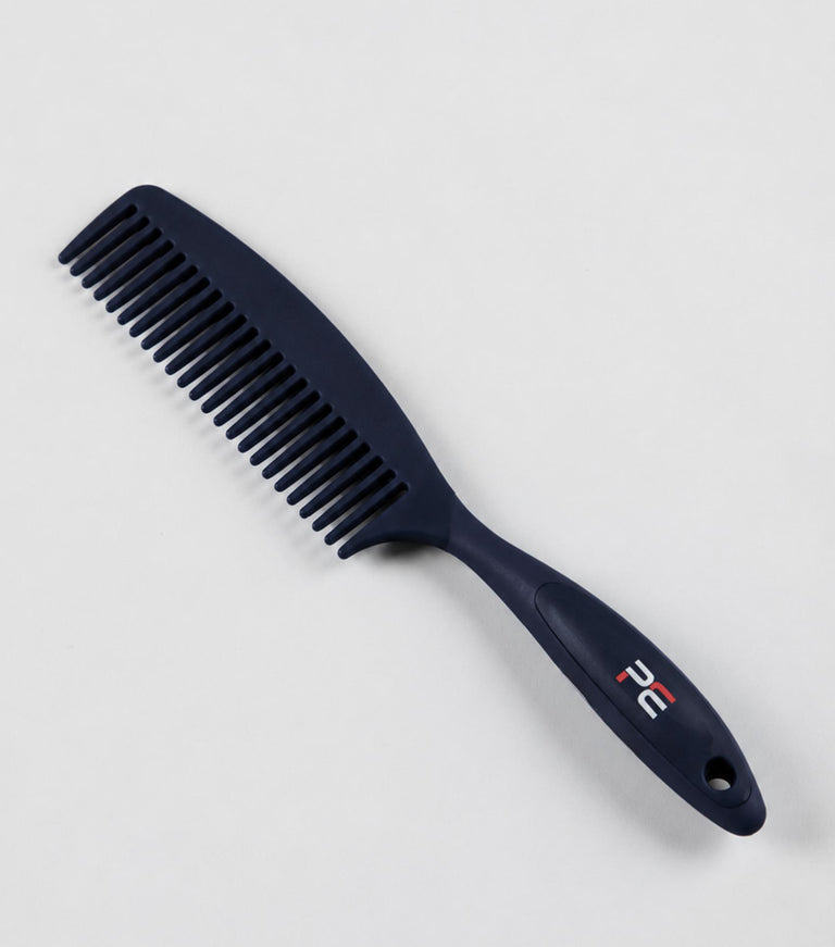 Soft touch mane comb with handle