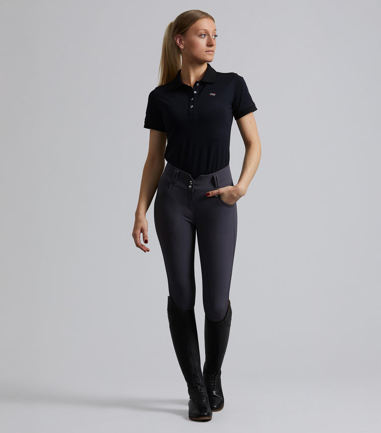 Sophia Ladies Full Seat High Waist Riding Breeches Athracite
