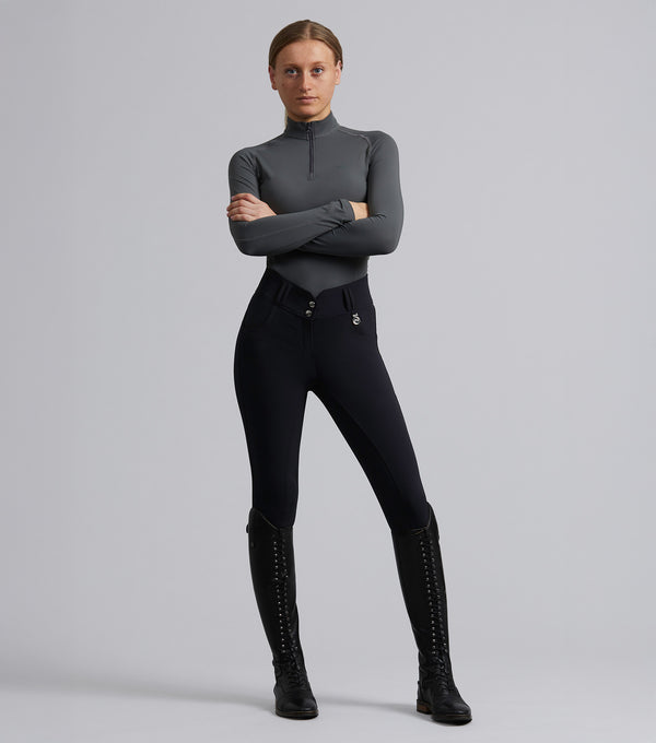 Sophia Ladies Full Seat High Waist Riding Breeches Black