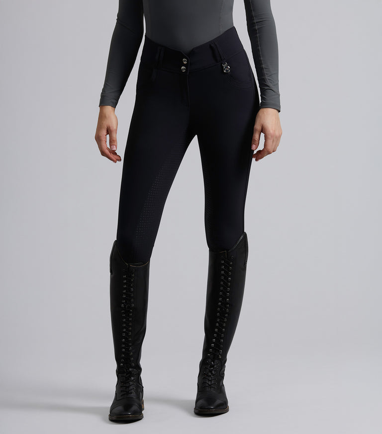 Sophia Ladies Full Seat High Waist Riding Breeches Black