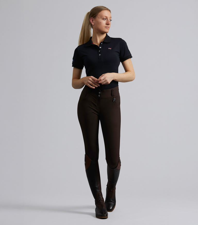 Sophia Ladies Full Seat High Waist Riding Breeches Chocolate