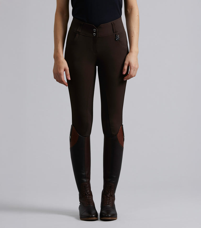Sophia Ladies Full Seat High Waist Riding Breeches Chocolate