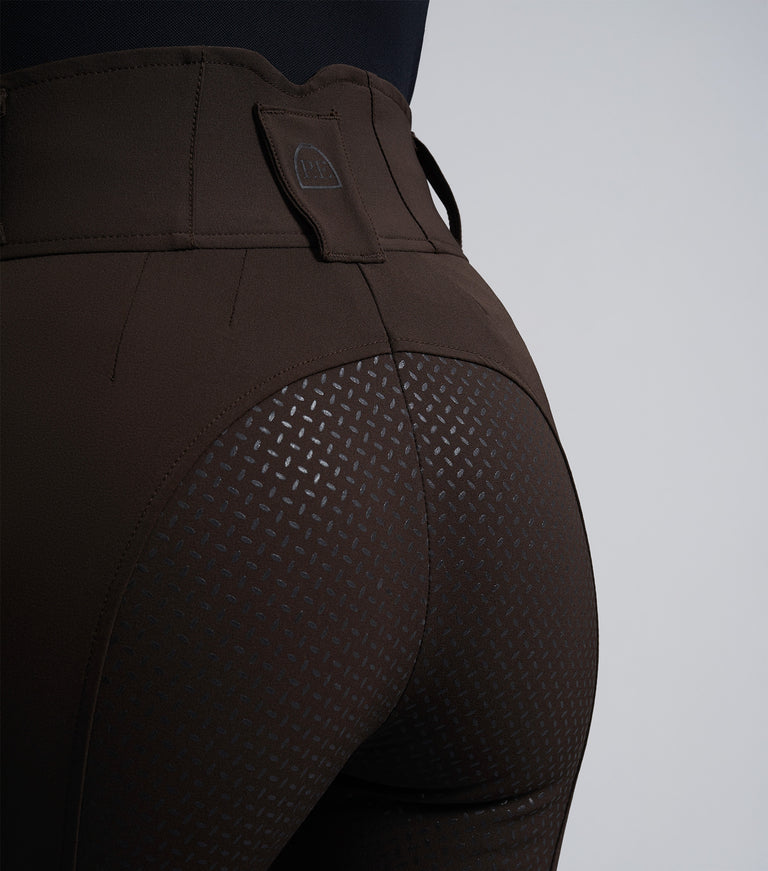 Sophia Ladies Full Seat High Waist Riding Breeches Chocolate