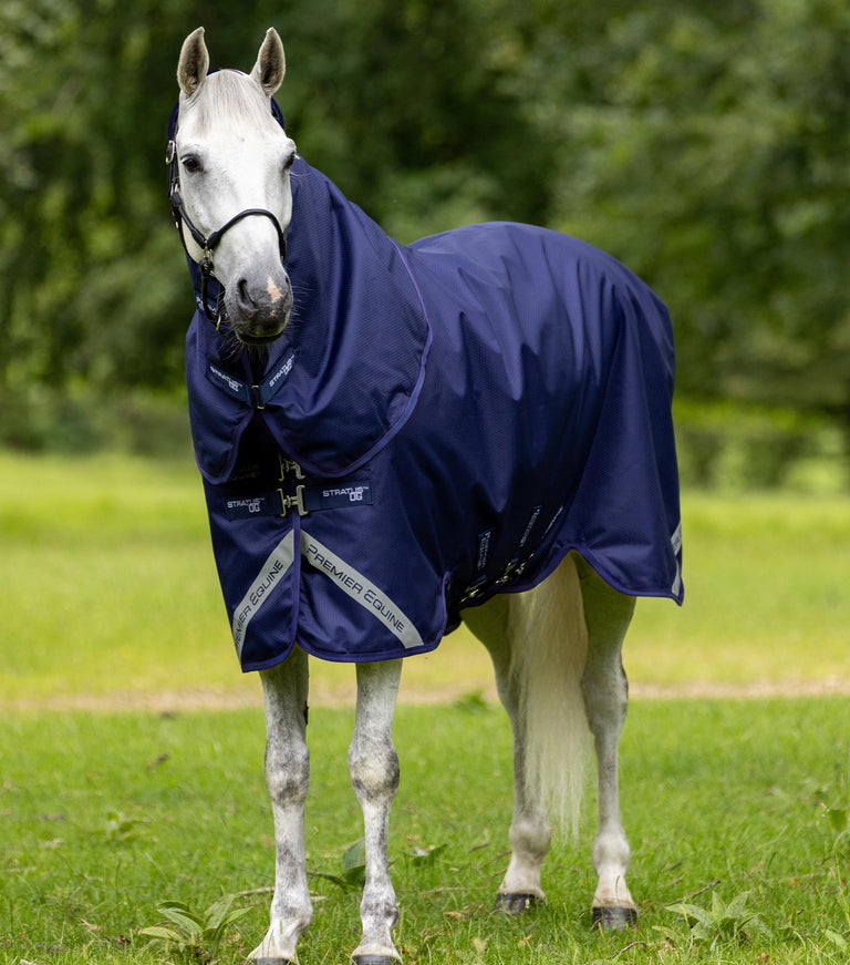 Stratus 600D Series 0g Turnout Rug with Classic Neck Cover Navy