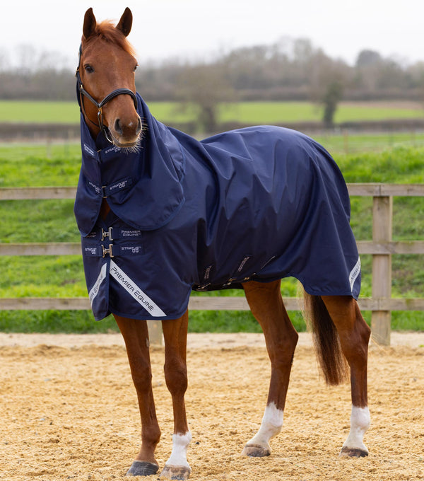 Stratus 600D Series 0g Turnout Rug with Classic Neck Cover Navy