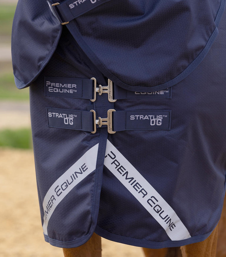 Stratus 600D Series 0g Turnout Rug with Classic Neck Cover Navy