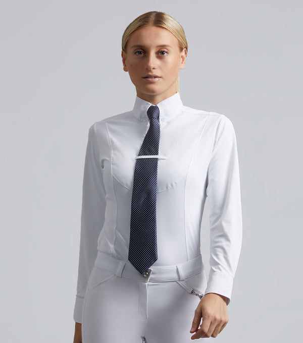 Tessa Ladies Long Sleeve Tie Shirt