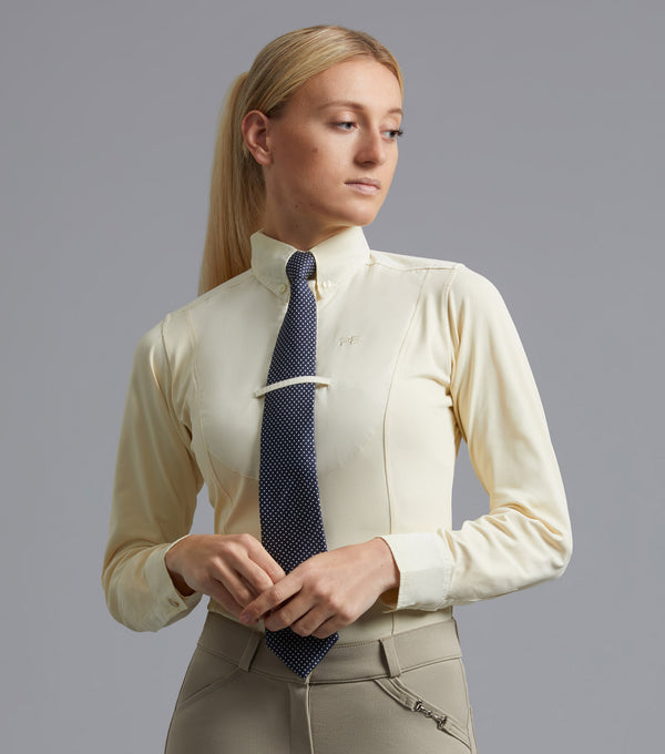 Tessa Ladies Long Sleeve Tie Shirt