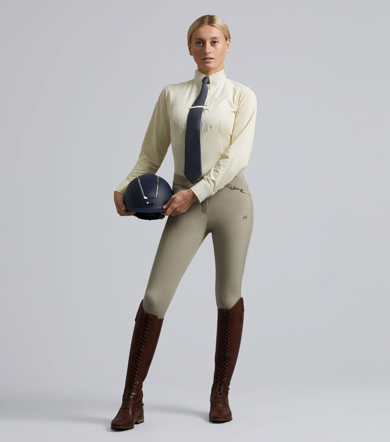 Tessa Ladies Long Sleeve Tie Shirt
